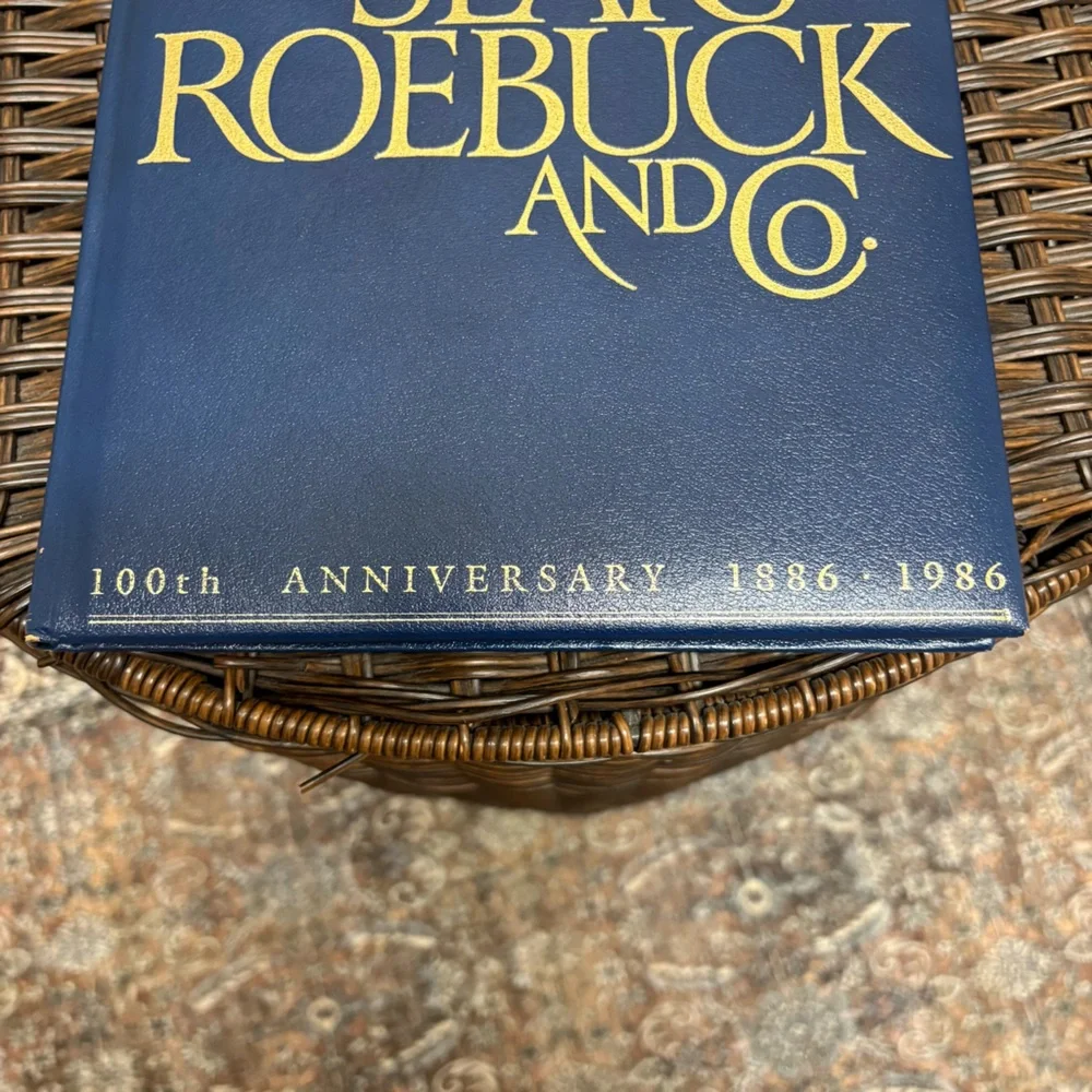 Sears Roebuck 100th Anniversary Leather-Look Book - Navy & Gold
